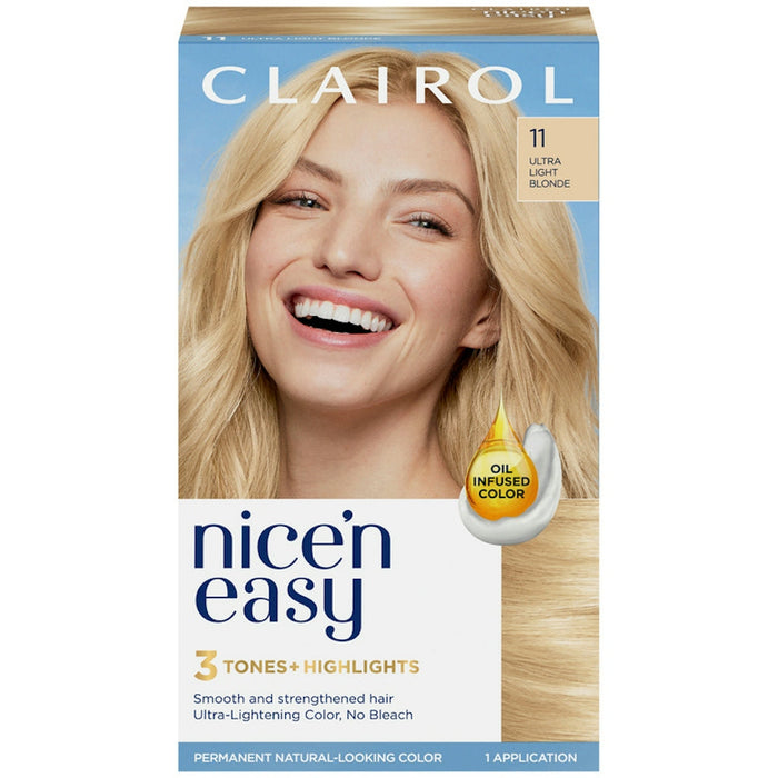 Clairol Nice 'n Easy Permanent Hair Dye, 87 Ultra Light Natural Blonde, 1 Kit by Pasteur Pharmacy