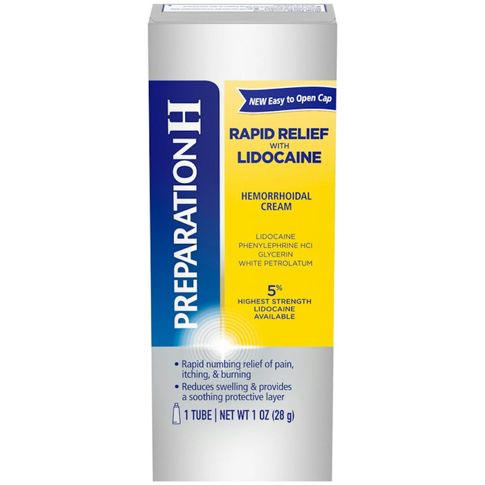 Preparation H Rapid Relief With Lidocaine Hemorrhoidal Cream 1 Oz by Pasteur Pharmacy