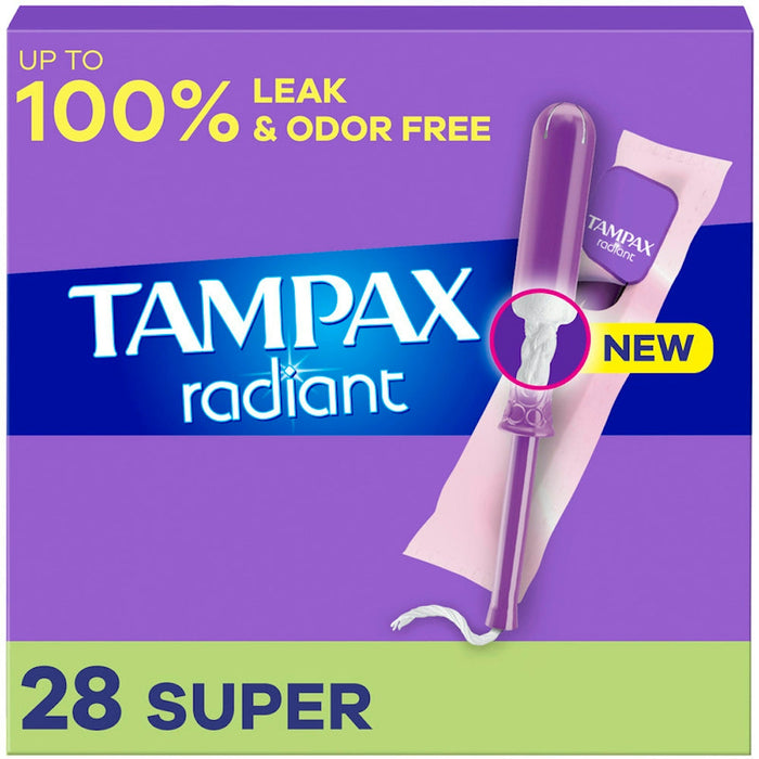 Tampax Radiant Super Absorbency Tampons - Unscented by Pasteur Pharmacy