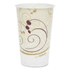 Dart Symphony Treated-Paper Cold Cups, 16 oz, White/Beige/Red, 50/Bag, 20 Bags/Carton