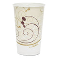Dart Symphony Treated-Paper Cold Cups, 16 oz, White/Beige/Red, 50/Bag, 20 Bags/Carton