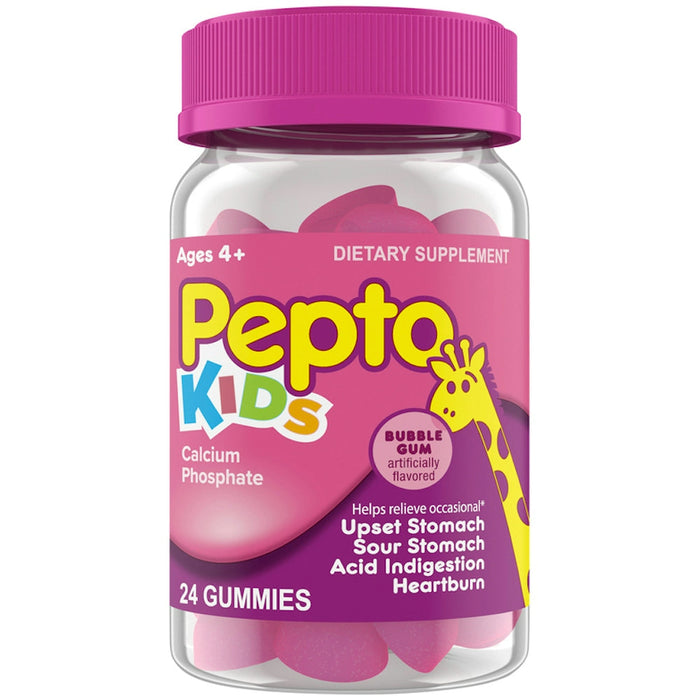 Pepto Calcium Phosphate, Kids, Gummies, Bubble Gum, Ages 4 by Pasteur Pharmacy