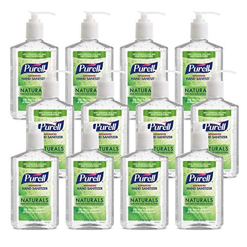Purell Naturals Advanced Hand Sanitizer Gel, With Skin Conditioners And Essential Oils, 12 Fl Oz Counter Top Pump Bottle - 9629-12 by Pasteur Pharmacy