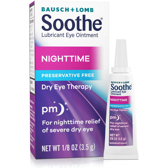 Soothe Nighttime Eye Ointment – Overnight Lubricant for Dry Eyes, 3.5g Tube by Pasteur Pharmacy