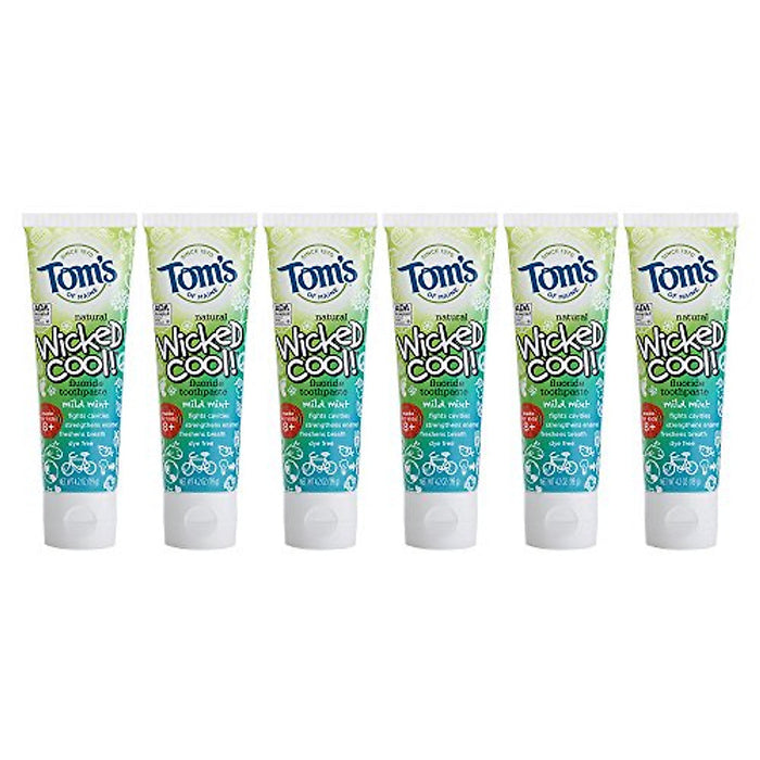 Tom's of Maine Wicked Cool Fluoride Toothpaste Mild Mint by Pasteur Pharmacy