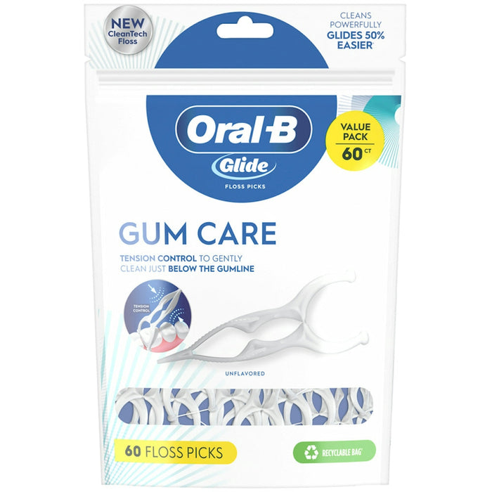 Oral-B Glide Gum Care Floss Picks, Clean Mint Flavor, 60 Count by Pasteur Pharmacy