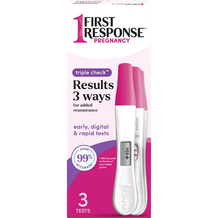 First Response Triple Check Pregnancy Test Kit 3 Ct Box by Pasteur Pharmacy