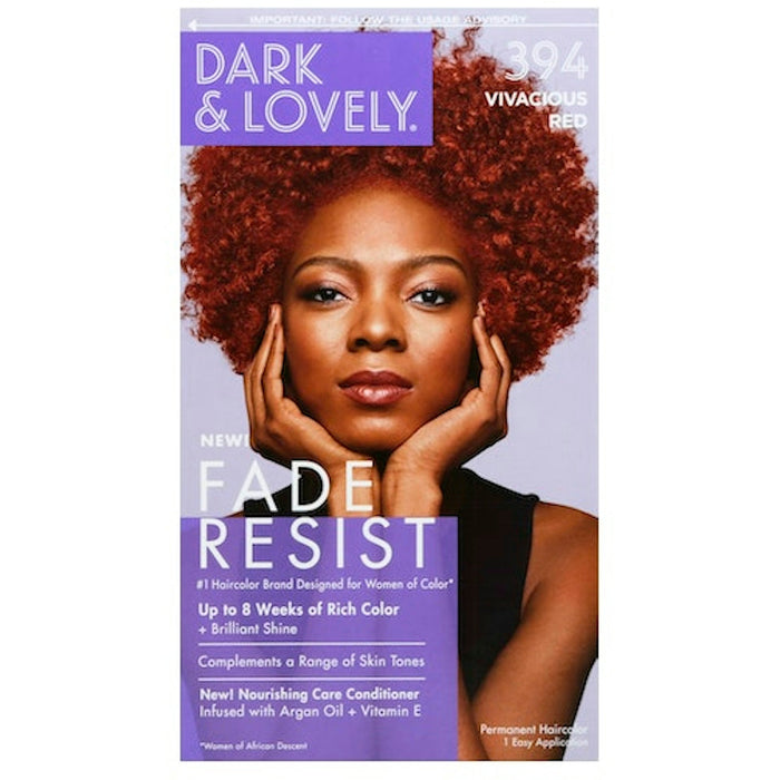 Dark & Lovely Fade Resist Permanent Hair Color 394 Vivacious Red by Pasteur Pharmacy