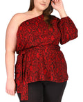 Michael Michael Kors Plus Size Python One Shoulder Tunic by Vanessa Jane