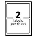 Avery Printable Adhesive Name Badges, 3.38 x 2.33, White, 100/Pack