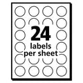 Avery Printable Self-Adhesive Removable Color-Coding Labels, 0.75" dia, Neon Orange, 24/Sheet, 42 Sheets/Pack, (5471)