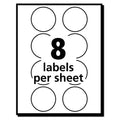 Avery Printable Self-Adhesive Removable Color-Coding Labels, 1.25" dia, Neon Orange, 8/Sheet, 50 Sheets/Pack, (5476)