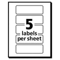 Avery Printable Self-Adhesive Removable Color-Coding Labels, 1 x 3, Neon Orange, 5/Sheet, 40 Sheets/Pack, (5477)