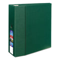 Avery Heavy-Duty Non-View Binder with DuraHinge, Locking One Touch EZD Rings and Thumb Notch, 3 Rings, 5" Capacity, 11 x 8.5, Green