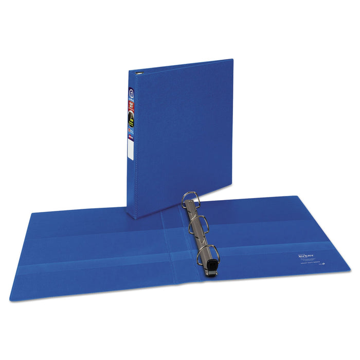 Avery Heavy-Duty Non-View Binder with DuraHinge and One Touch EZD Rings, 3 Rings, 1" Capacity, 11 x 8.5, Blue
