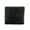 Christian Dior Black Leather Compact Wallet  #3081