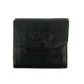 Christian Dior Black Leather Compact Wallet #3081 by Bolt Boutique