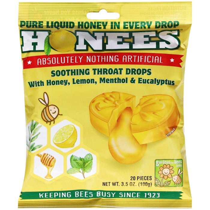 Honees Honey Lemon Menthol Eucalyptus Cough Drops by Pasteur Pharmacy