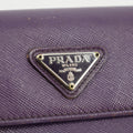 Prada Saffiano Leather Purple Long Wallet #3082 by Bolt Boutique
