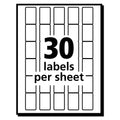 Avery Removable Multi-Use Labels, Handwrite Only, 0.63 x 0.88, White, 30/Sheet, 35 Sheets/Pack, (5424)
