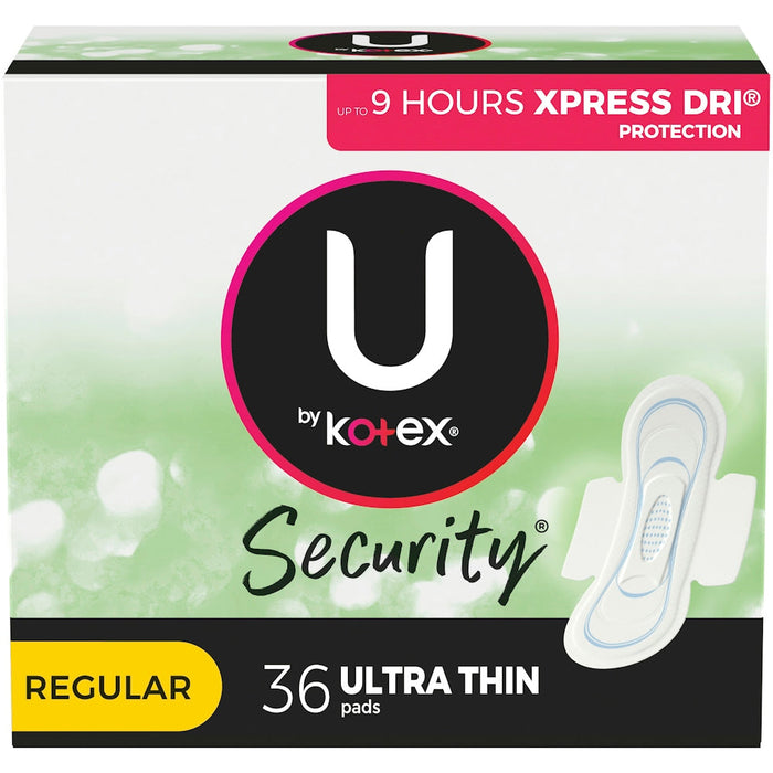 U by Kotex Security Ultra Thin Pads With Wings, Regular 36 ct by Pasteur Pharmacy