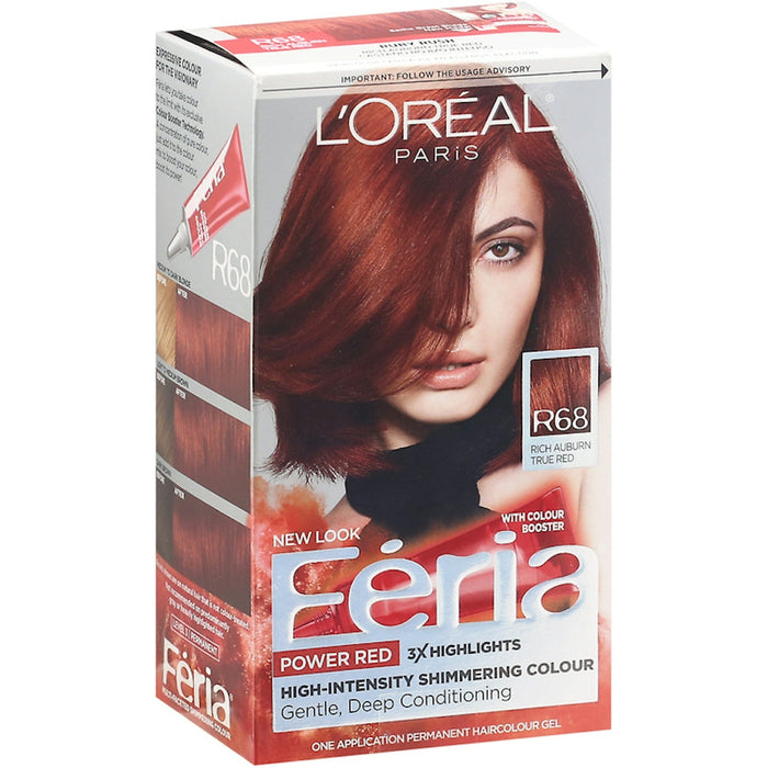 Feria L'Oréal Paris Multi-Faceted Permanent Hair Color - R68 Rich Auburn True Red by Pasteur Pharmacy