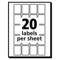Avery Removable Multi-Use Labels, Inkjet/Laser Printers, 1 x 0.75, White, 20/Sheet, 50 Sheets/Pack, (5428)