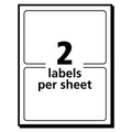 Avery Removable Multi-Use Labels, Inkjet/Laser Printers, 3 x 4, White, 2/Sheet, 40 Sheets/Pack, (5453)
