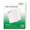 Office Essentials Table 'n Tabs Dividers, 10-Tab, 1 to 10, 11 x 8.5, White, White Tabs, 1 Set
