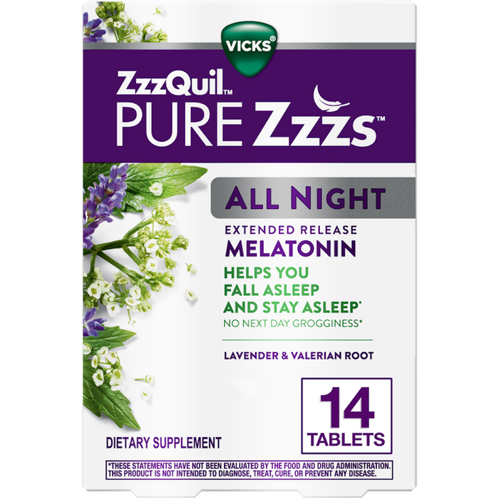 Vicks ZzzQuil PURE Zzzs All Night – Extended Release Melatonin by Pasteur Pharmacy