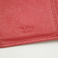 Prada Saffiano Lux Bifold Leather Hot Pink Zip Wallet #3085 by Bolt Boutique