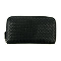 Bottega Veneta Intrecciato Black Zip Around Wallet -SKU #3086 by Bolt Boutique