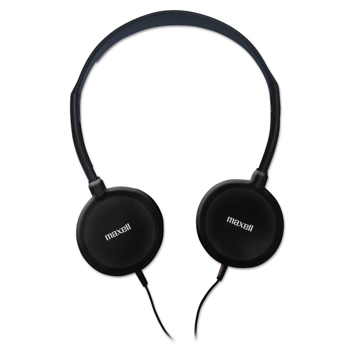 Maxell HP-200 Stereo Headphones, 4 ft Cord, Silver