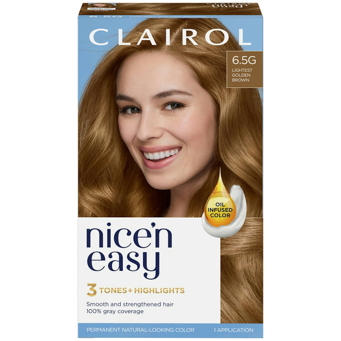Nice’n Easy Hair Color, Permanent, Lightest Golden Brown 6.5G by Pasteur Pharmacy