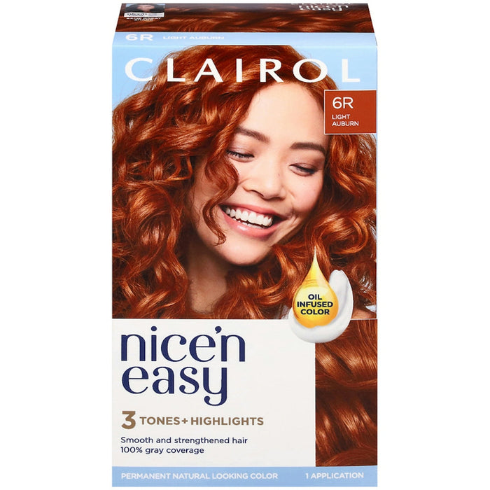 Nice’n Easy Clairol Permanent Hair Color, Light Auburn by Pasteur Pharmacy