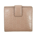 Gucci Pink Guccissima Leather Compact Bow Wallet #3087 by Bolt Boutique