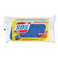 S.O.S. All Surface Scrubber Sponge, 2.5 x 4.5, 0.9" Thick, Dark Blue, 12/Carton