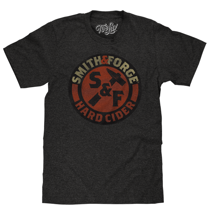 Smith & Forge Hard Cider Logo T-Shirt - Gray by Tee Luv