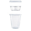 Dart Clear PET Cups with Single Compartment Insert, 12 oz, Clear, 500/Carton