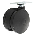 Alera Casters for Height-Adjustable Table Bases, Grip Ring Stem, 2" Wheel, Black, 4/Set