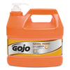 GOJO NATURAL ORANGE Smooth Hand Cleaner, Citrus Scent, 1 gal Pump Dispenser, 4/Carton