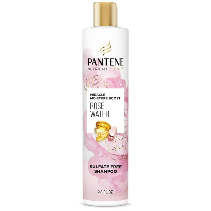 Pantene Nutrient Blends Miracle Moisture Boost – Sulfate-Free Rose Water Shampoo (9.6 Fl Oz) by Pasteur Pharmacy