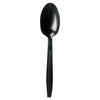 Boardwalk Heavyweight Polypropylene Cutlery, Teaspoon, Black, 1000/Carton