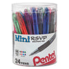 Pentel R.S.V.P. Mini Ballpoint Pen, Stick, Medium 1 mm, Assorted Ink and Barrel Colors, 24/Pack