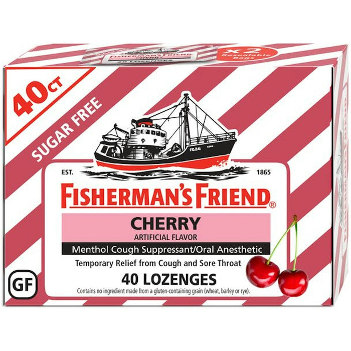 Fisherman's Friend Lozenges Cherry Sugar Free 40Ct by Pasteur Pharmacy