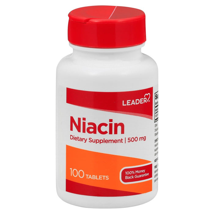 Leader Niacin 500 Mg Tablets 100Ct by Pasteur Pharmacy
