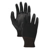 Boardwalk PU Palm Coated Gloves, Black, Size 10 (X-Large), 1 Dozen