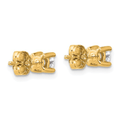 14k Gold Lab Diamond Round Solitaire Stud Earrings by Fine Color Jewels