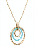 Lucky Brand Chain Circle Ring Necklace (Gold) Necklace by Vanessa Jane