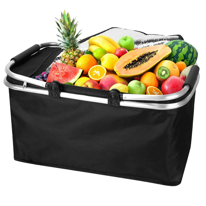 30L Insulated Picnic Basket Cooler Collapsible Food Delivery Storage by DailySale